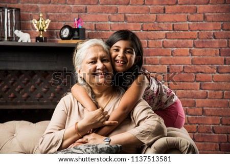 Similar – Image, Stock Photo Senior woman spending quality time with her daughter