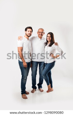 Similar – Image, Stock Photo Father with his young child in the home kitchen