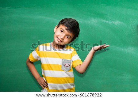Similar – Image, Stock Photo Man showing child something on horizon during boat ride