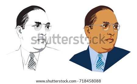 Stock vector illustration of indian freedom fighter late dr babasaheb ambedkar
