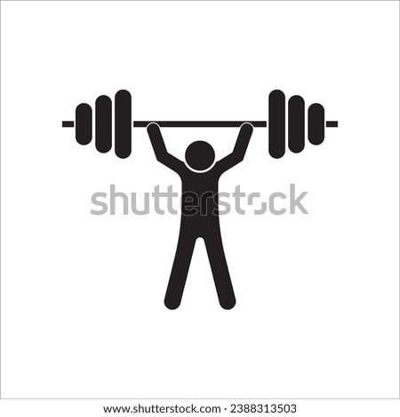 WEIGHTLIFTING ICON VECTOR ILLUSTRATION SYMBOL DESIGN