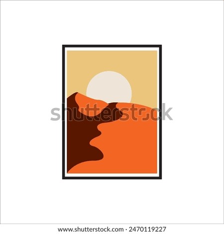 DESERT ICON VECTOR ILLUSTRATION SYMBOL DESIGN