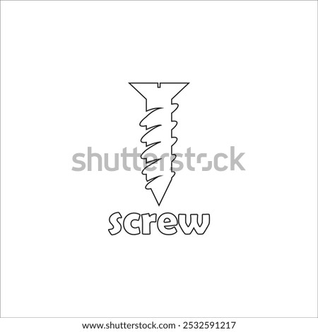 SCREW ICON VECTOR ILLUSTRSTION SYMBOL DESIGN