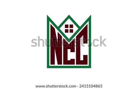 NCC initial letter real estate builders logo design vector. construction ,housing, home marker, property, building, apartment, flat, compartment, business, corporate, house rent, rental, commercial 
