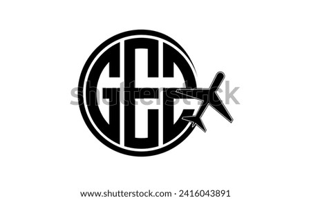 GEZ initial letter tour and travel agency circle logo design vector. hajj Umrah agency, abstract, tourism agency, tourist guide, emirates, airlines, airplane flight, business, monogram, brand, company