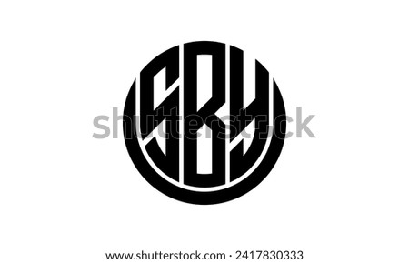 SBY initial letter geometric creative circle shape icon logo design vector. monogram, lettermark, circle, calligraphy, symbol, emblem, elegant, abstract, wordmark, sign, art, typography, icon, shape