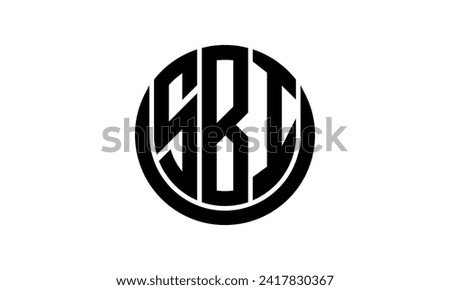 SBI initial letter geometric creative circle shape icon logo design vector. monogram, lettermark, circle, calligraphy, symbol, emblem, elegant, abstract, wordmark, sign, art, typography, icon, shape