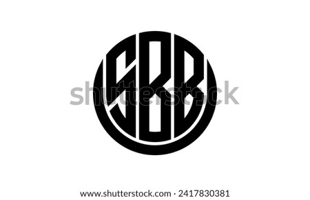 SBB initial letter geometric creative circle shape icon logo design vector. monogram, lettermark, circle, calligraphy, symbol, emblem, elegant, abstract, wordmark, sign, art, typography, icon, shape