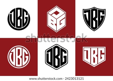 DBG initial letter geometric shape icon logo design vector. monogram, lettermark, circle, polygon, shield, symbol, emblem, elegant, abstract, wordmark, sign, art, typography, icon, geometric, shape