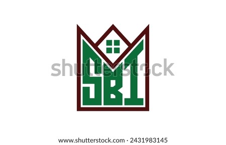 SBI initial letter real estate builders logo design vector. construction, housing, home marker, property, building, apartment, flat, compartment, business, corporate, house rent, rental, commercial