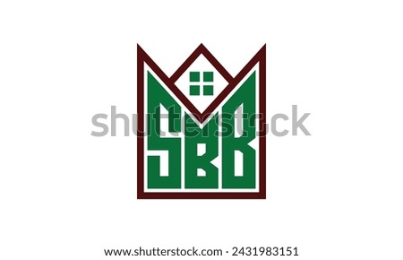 SBB initial letter real estate builders logo design vector. construction, housing, home marker, property, building, apartment, flat, compartment, business, corporate, house rent, rental, commercial