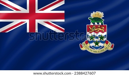 Cayman Island flag waving. Background. Vector