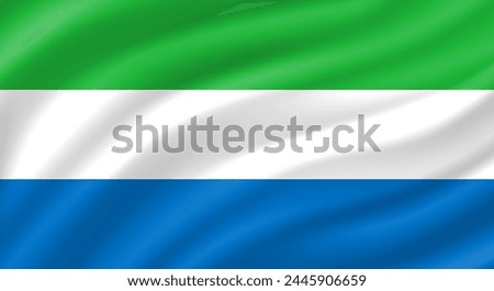 Sierra Leone flag waving. Background. Vector