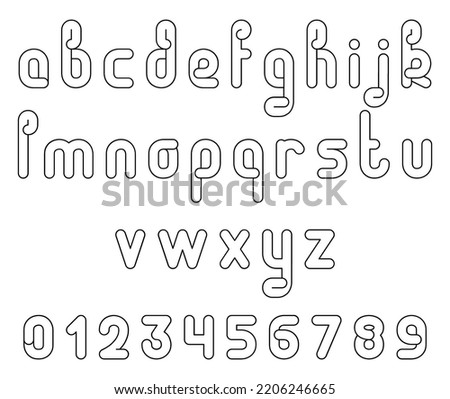 Chique balloon alphabet vector letters Foto stock © 