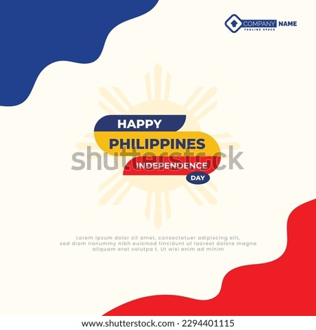 Vector philippines independence day celebration social media pos