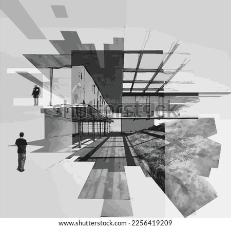 architectural sketch perspective, 3d illustration Gallery of Kaplan Family Pavilion at City of Hope. section house architection