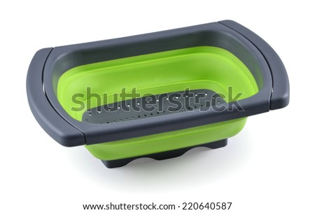 empty plastic storage container isolated on white