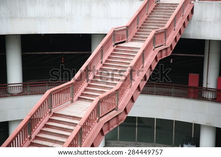 City building outdoor stairs