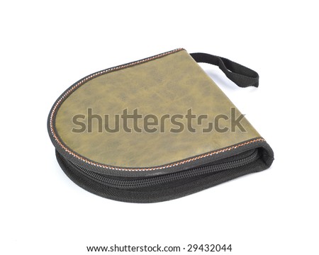 Storage bag for cd or dvd, isolated on a white background.