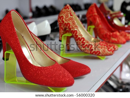 Shoe store sell high-heeled shoes