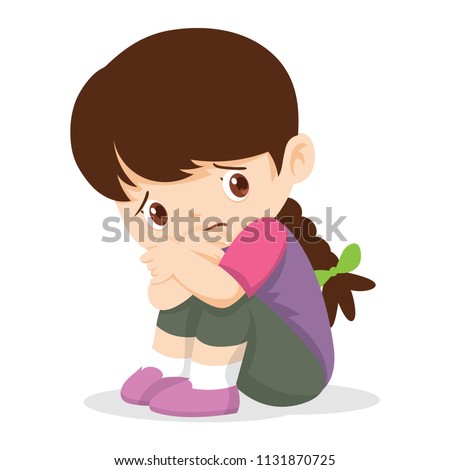 Scared Girl Clipart 