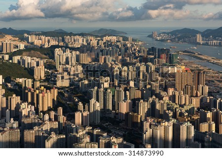 Hong Kong cityscape,View from Lion Rock Hill