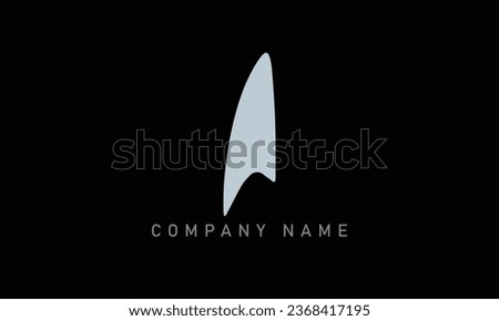 shark fin logo design, suitable for gaming companies or tourism companies