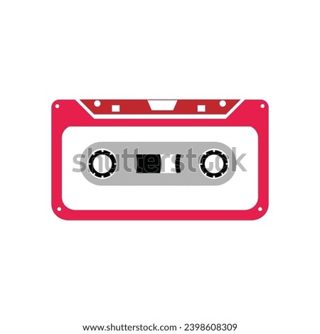 Tape cassette icon vector illustration logo design