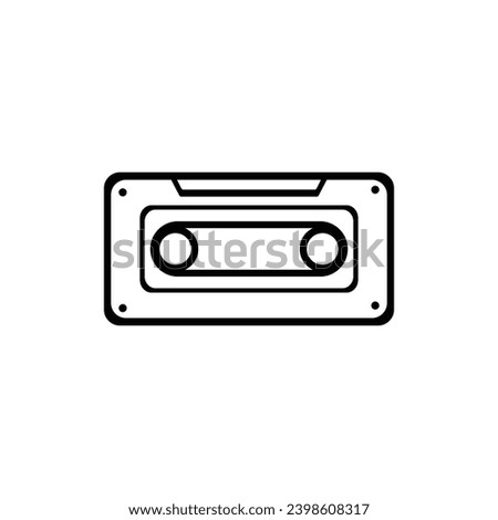 Tape cassette icon vector illustration logo design