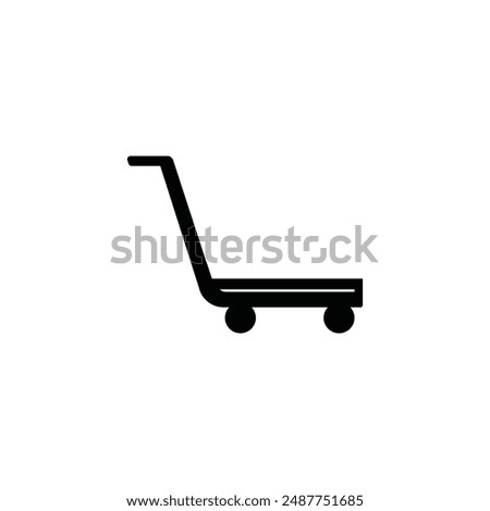 Goods trolley icon vector illustration logo design