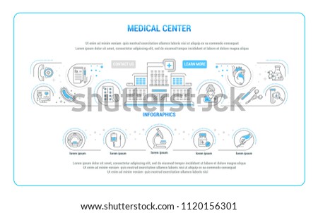 Vector graphic set. Medicine and health web template for the site. Editable stroke size. Icons in flat, contour, outline, thin and linear design. Isolated icons. Concept illustration. Sign, symbol.