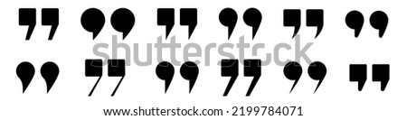 Groups symbols of commas on white background. Modern punctuation sing.