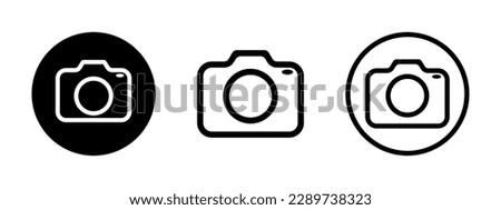 Modern flat icon photo camera. Photography. Set of photo camera signs. 