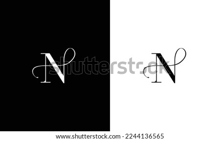 Letter N Modern Logo Template Vector. N monogram logo vector. N symbol vector. Stock fotó © 