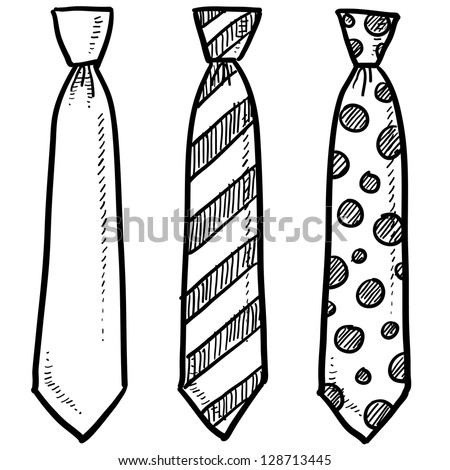 Doodle style necktie assortment clothing illustration in vector format. ストックフォト © 