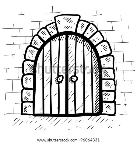 Doodle Style Castle Door In Vector Format - 96064331 : Shutterstock