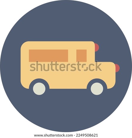 schooolbus illustration with flat style