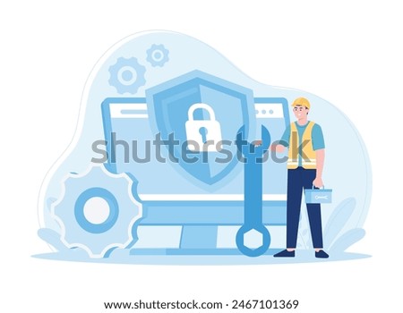 fix personal data errors trending concept flat illustration