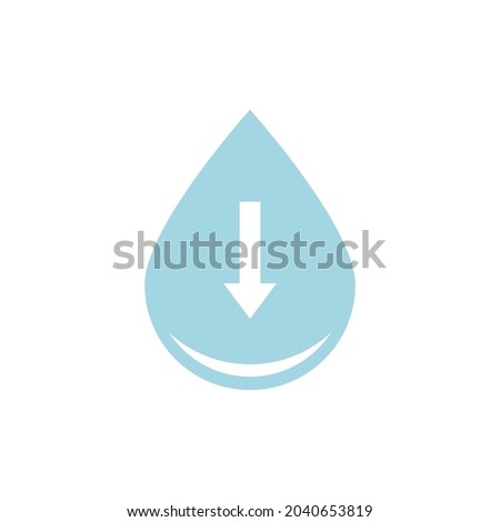 Low water level vector icon