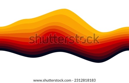 distorted gradation of wavy shapes background. Vector Ultra HD 4K