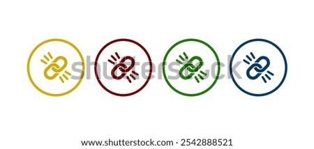 Unlink chain icon vector. chain icon in flat style concept.