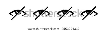 Hide, incognito, hidden icon in black style - stock vector.