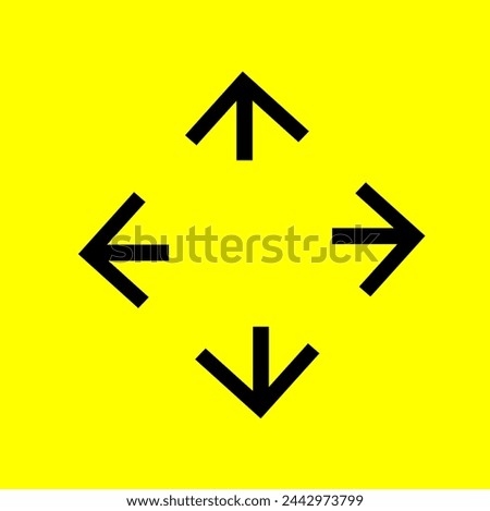 center aligned arrow vector of object