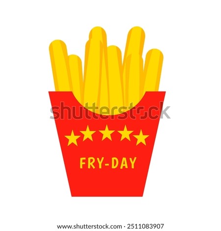 fry day illustration with french fries