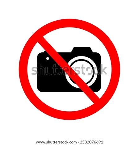 No camera, dont take pictures sign symbol vector with white background.