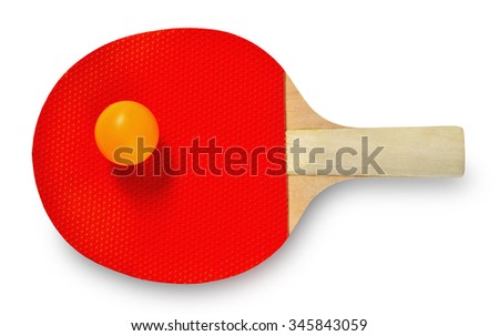 racket for table tennis on white background 商業照片 © 