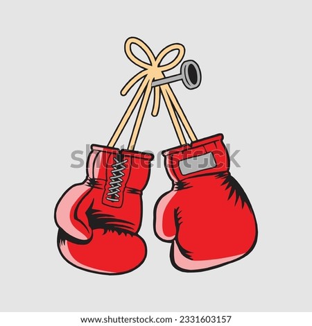 Red boxing gloves, for you use in you gym logo or fight equipment store.
