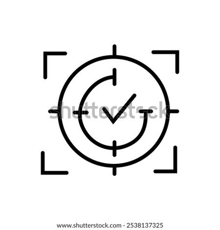 Crosshair icon. Flat illustration of crosshair vector icon for web design