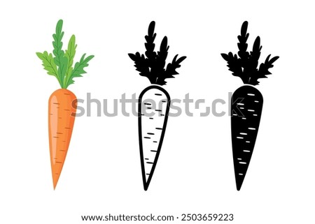 Carrot vegetable icon collection. Set of carrot icons for website design on a white background. Vector illustration 
Drawn by me