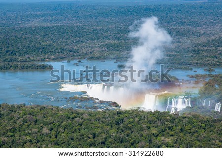 Famous Iguacu waterfalls in Barazil